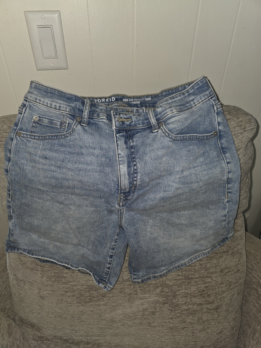 torrid Light Blue Denim Cutoff Shorts